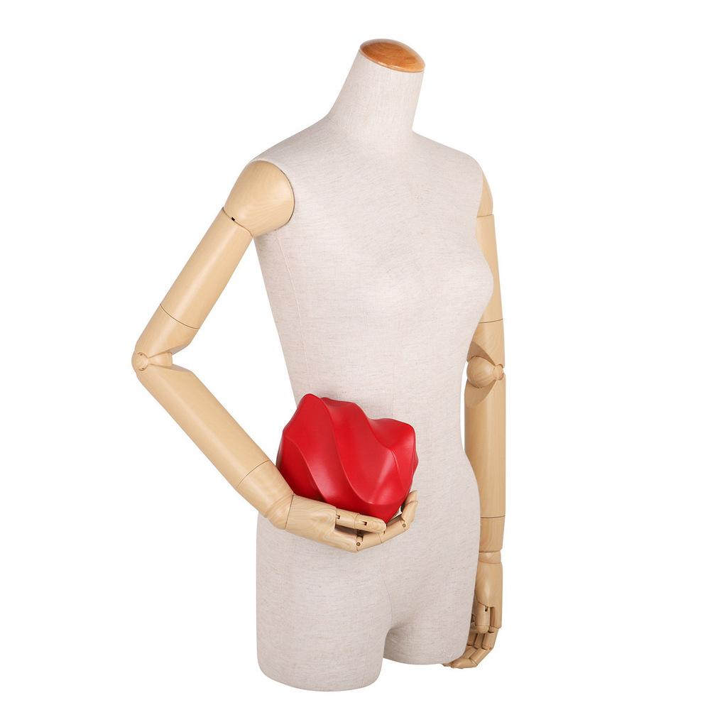 Bottega Veneta Whirl Clutch Bag Red View 6